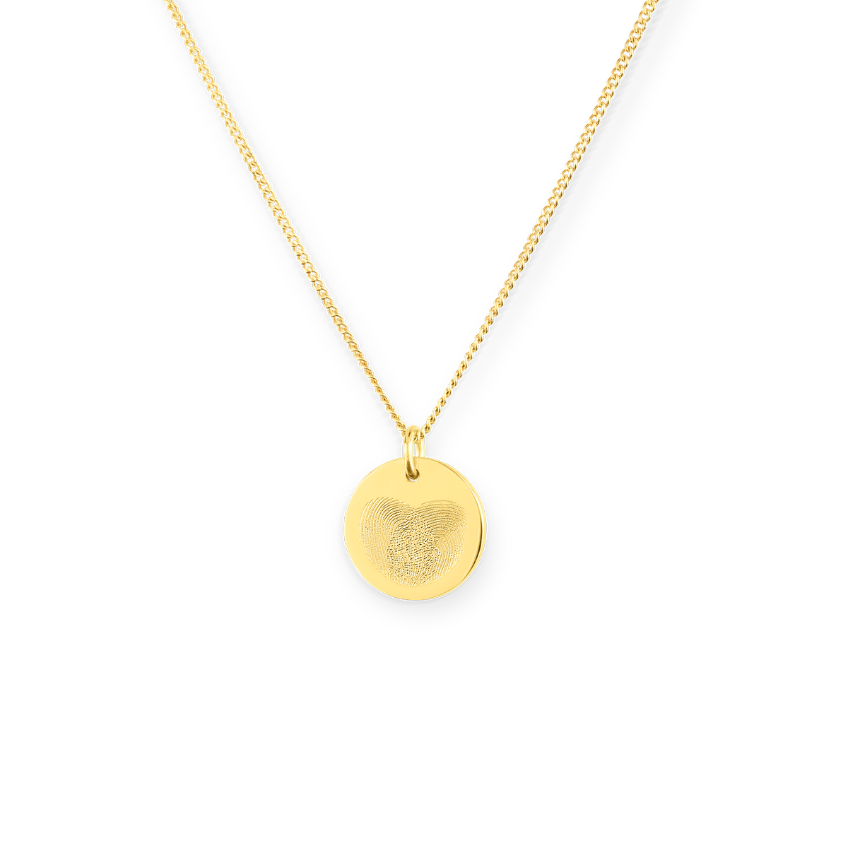 Kids Fingerprint Coin Necklace