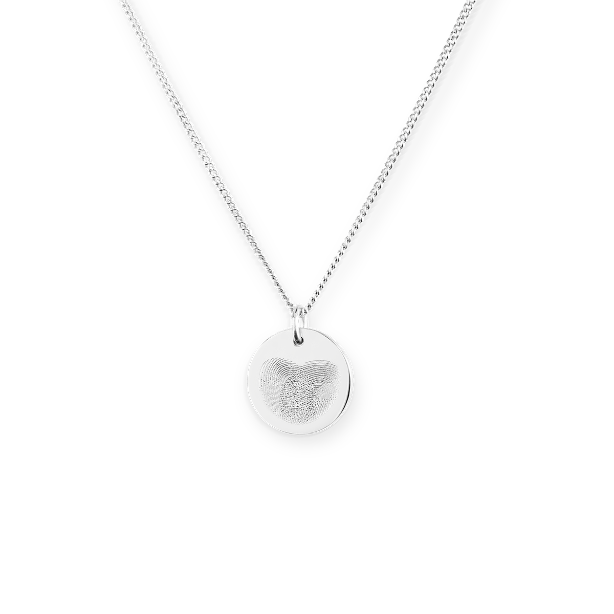 Kids Fingerprint Coin Necklace