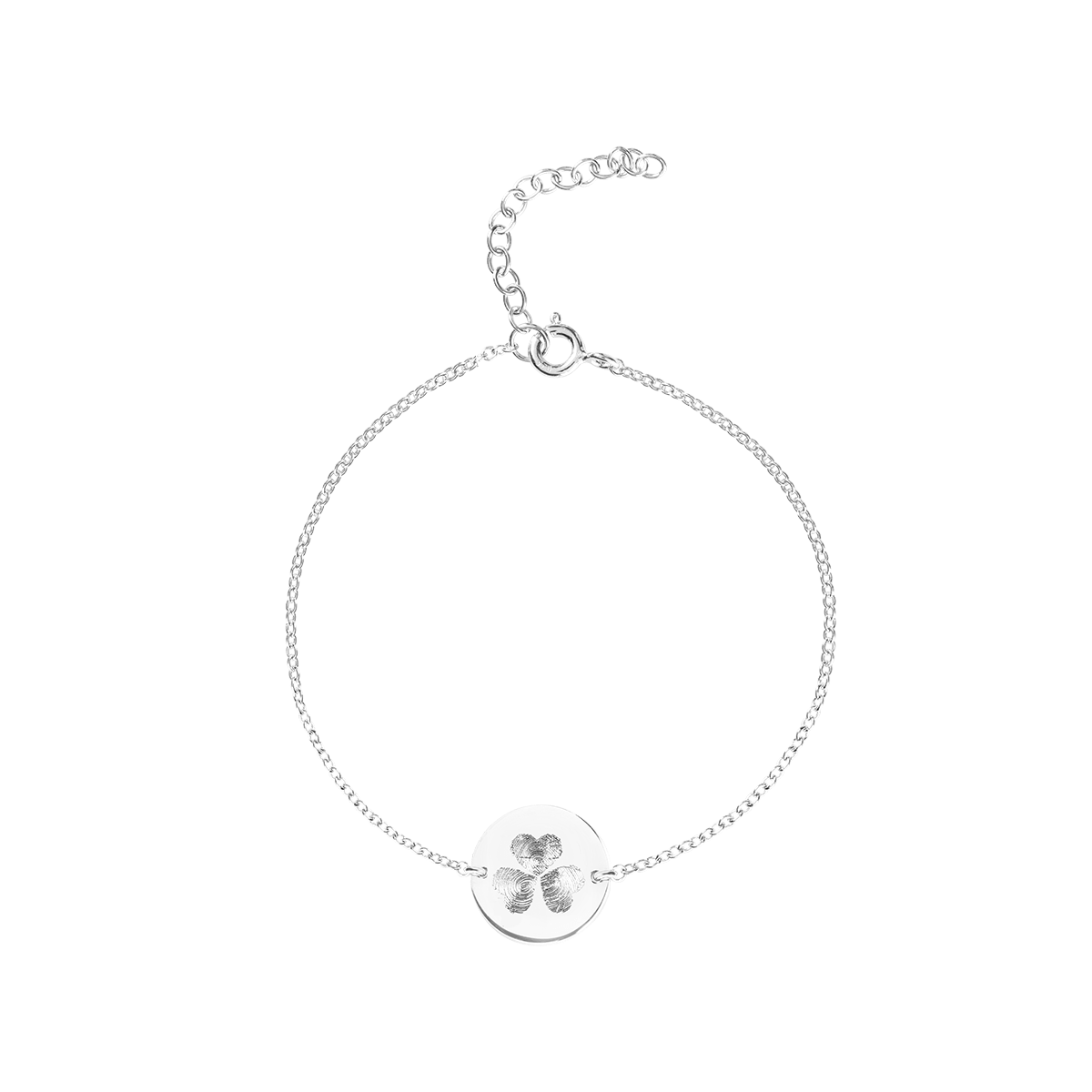 Family Fingerprint Coin Bracelet