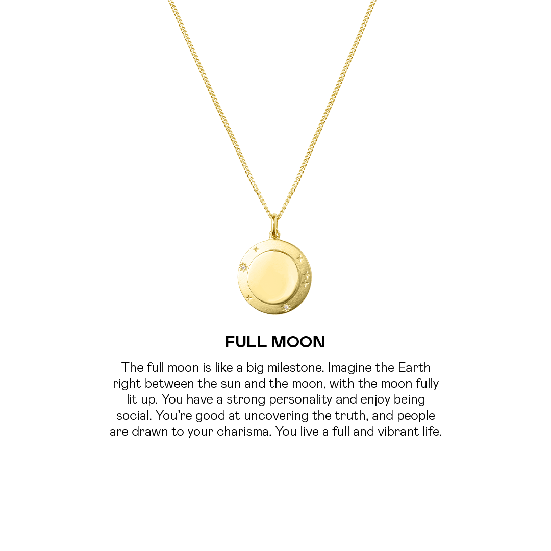 Moon Phase Coin Ketting