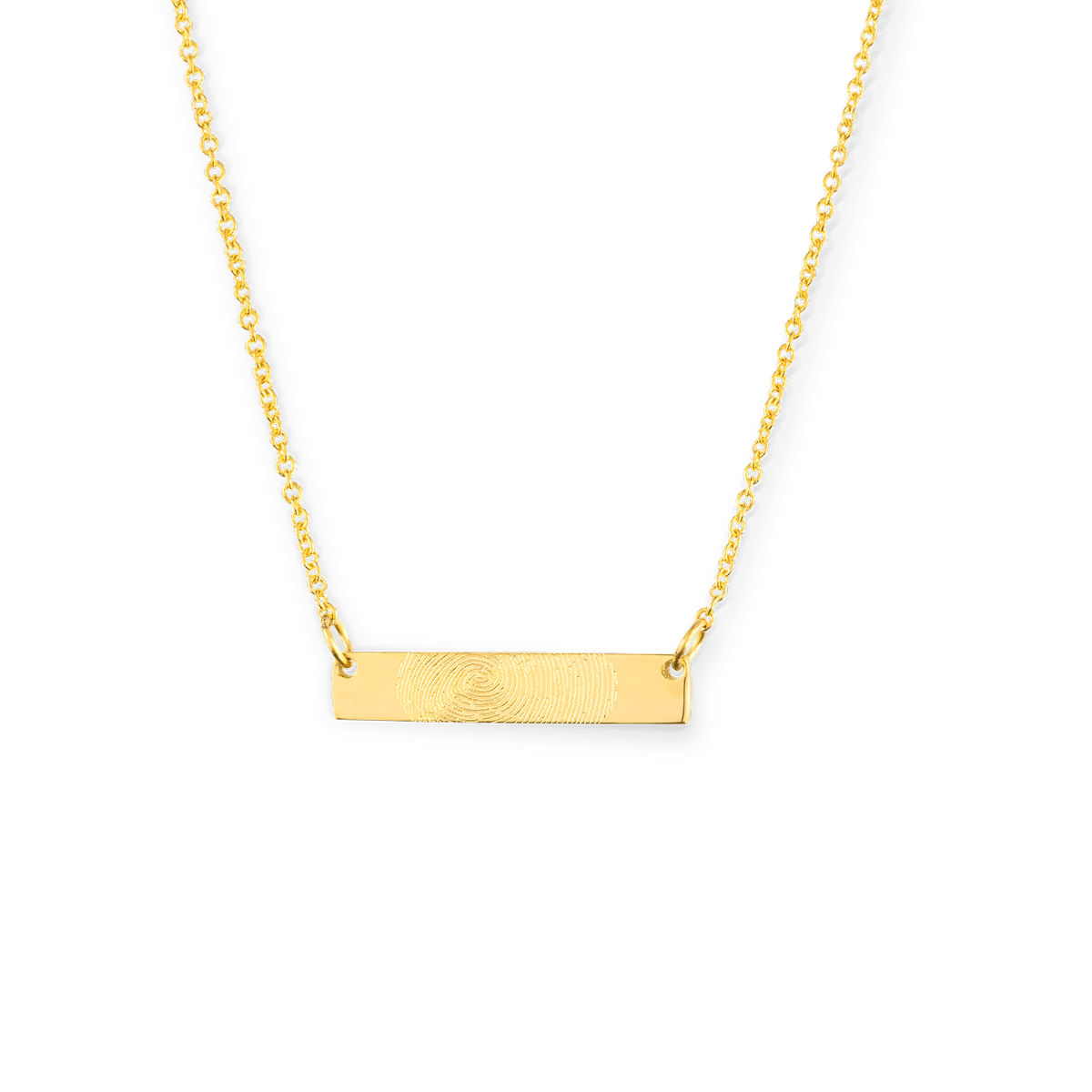 Kids Fingerprint Bar Necklace