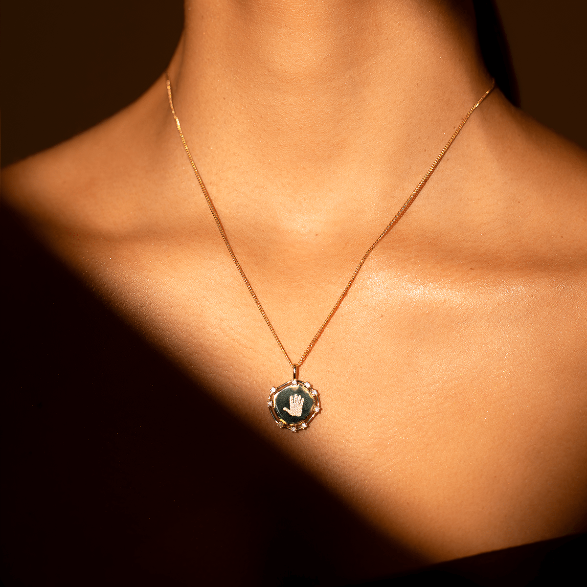 Brilliance Hand- or Footprint Coin Necklace