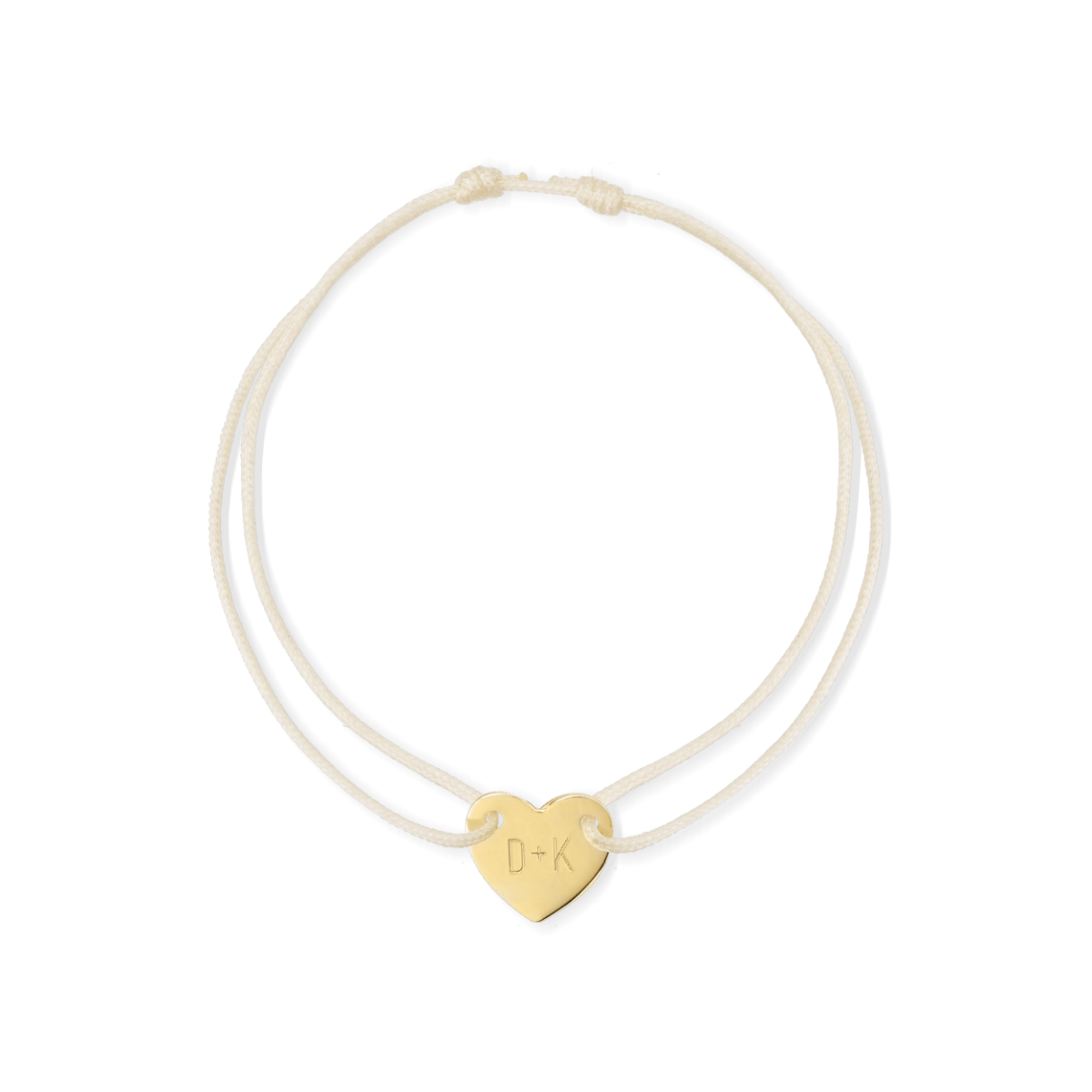 Hallie Heart Initial Bracelet