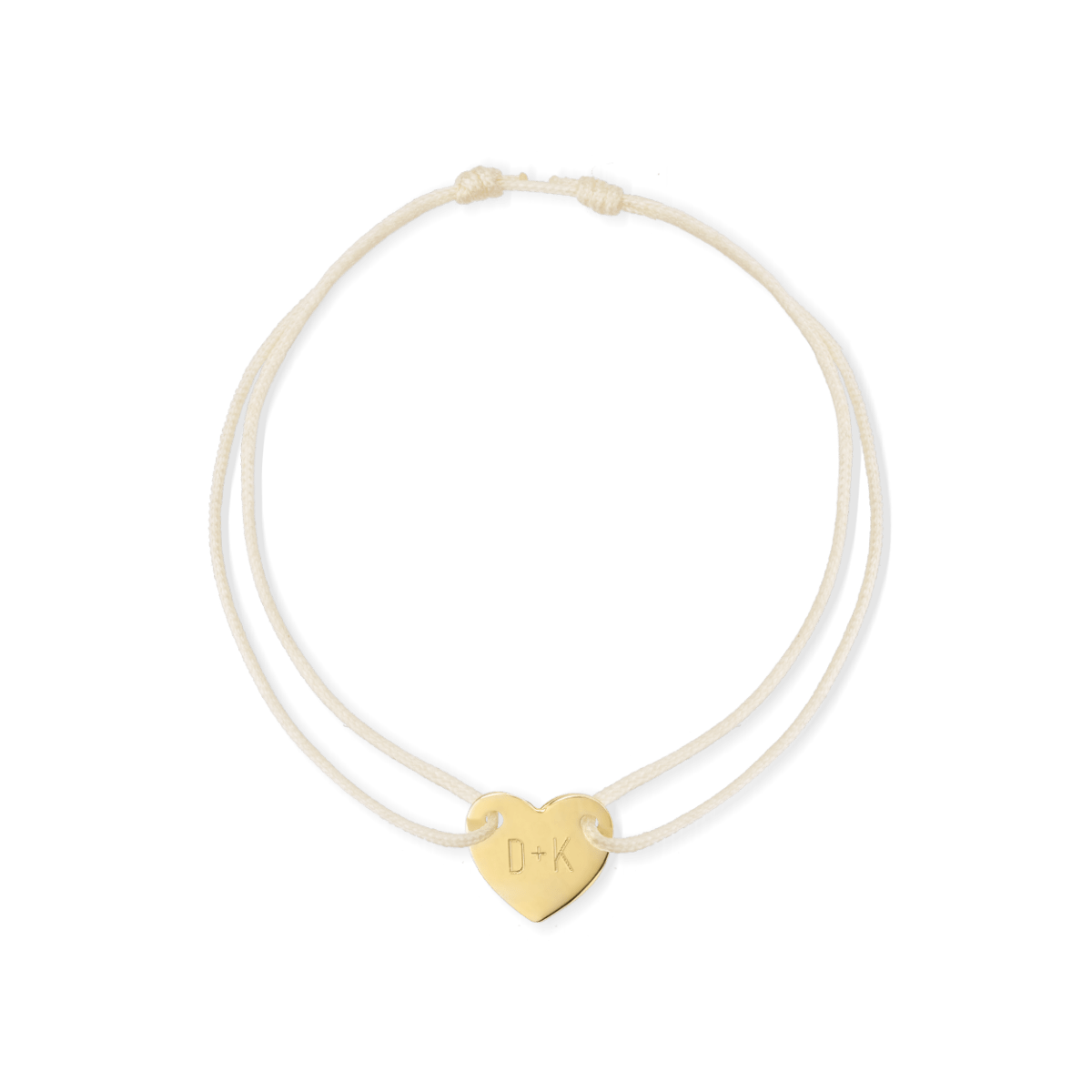 Hallie Heart Initial Armband