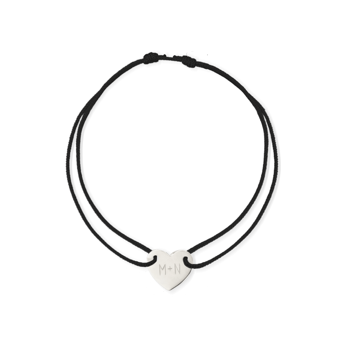 Hallie Heart Initial Armband