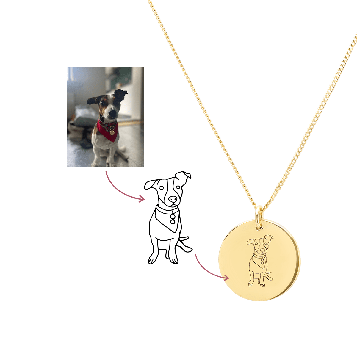 Photo Line Coin Necklace