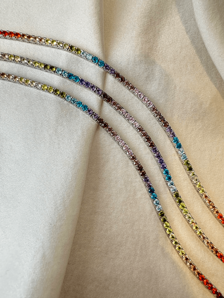 Rainbow Tennis Armband