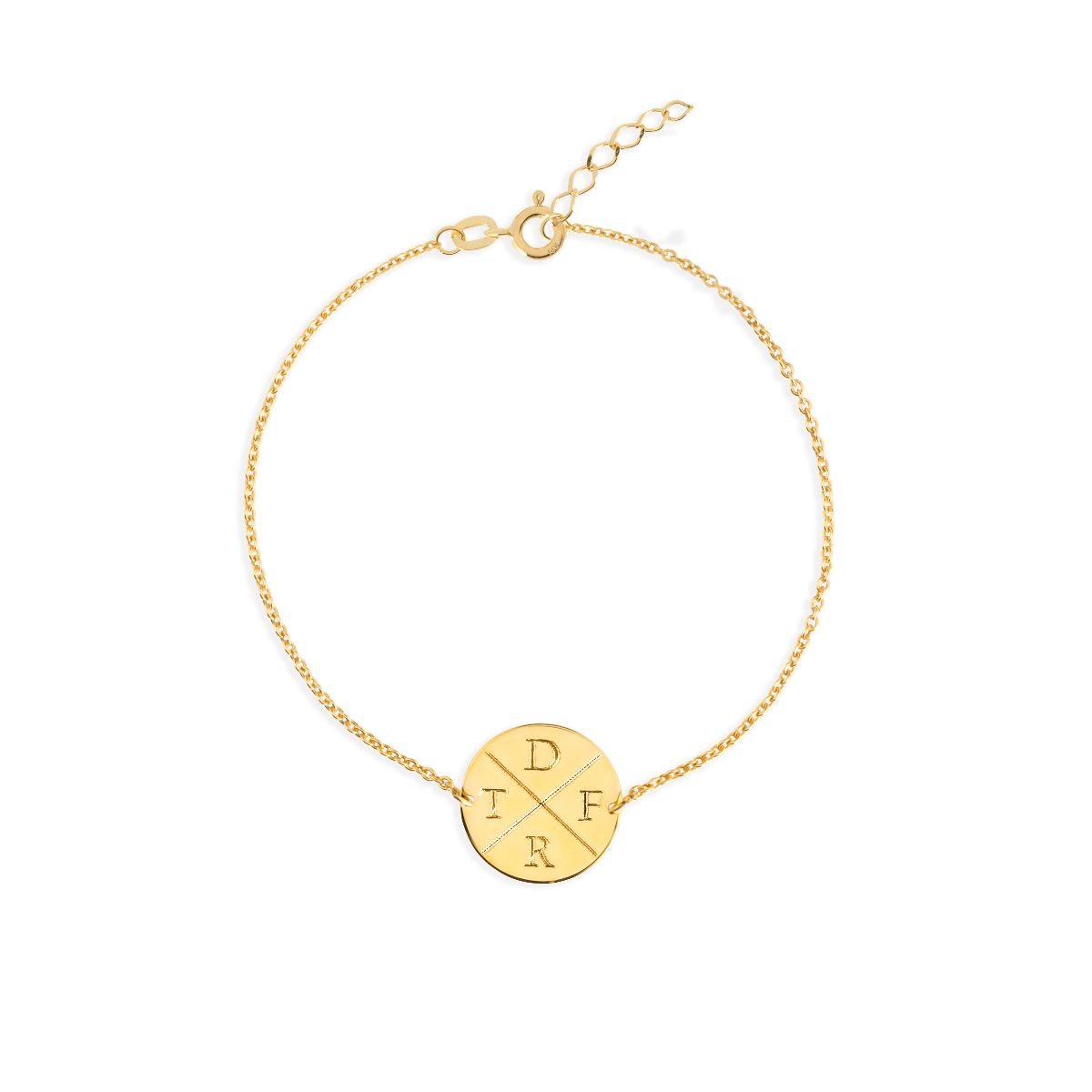 Initial Coin Bracelet 