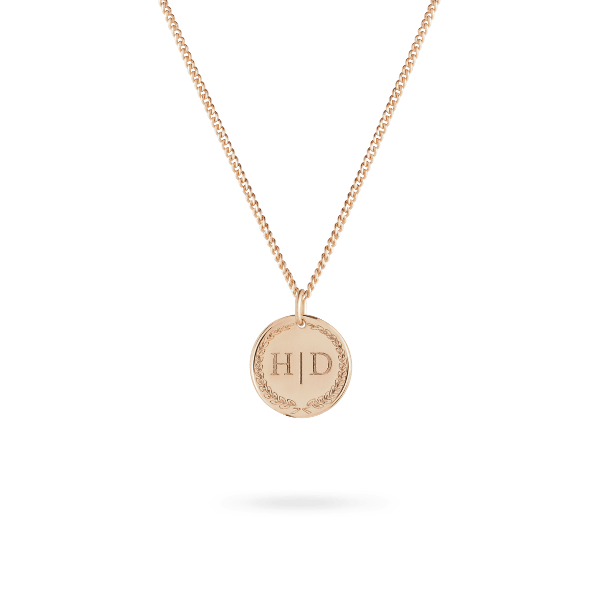 Coin initial clearance necklace