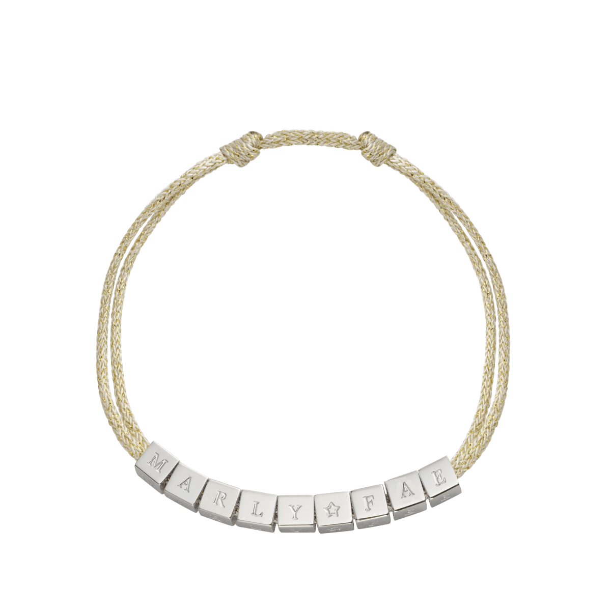 Initial Cube Cord Armband 