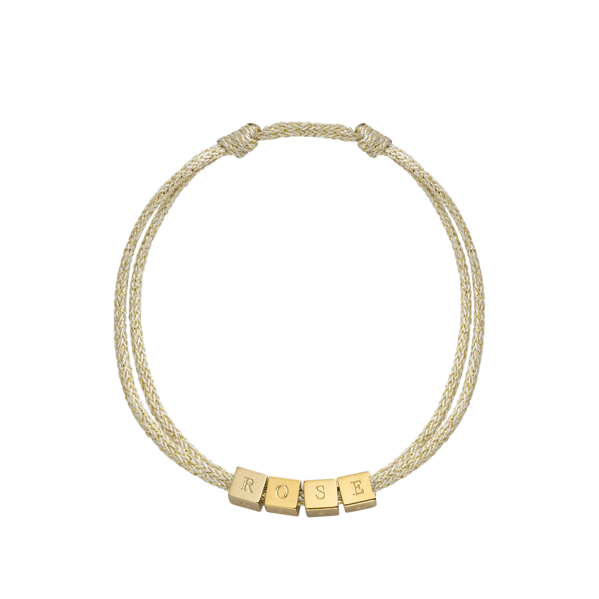 Initial Cube Cord Armband 