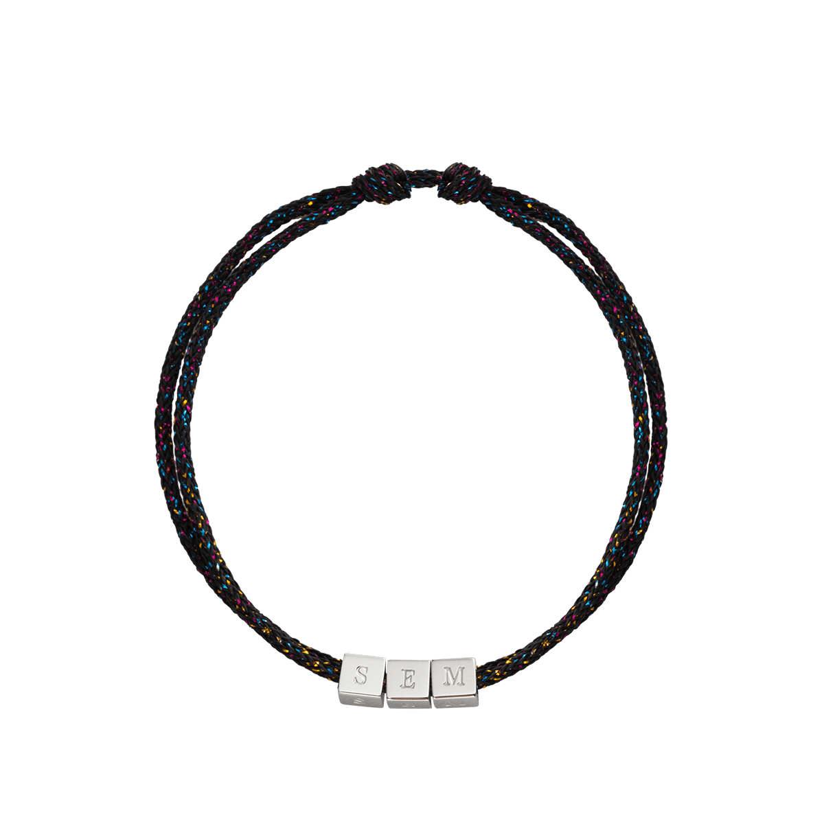 Initial Cube Cord Armband 