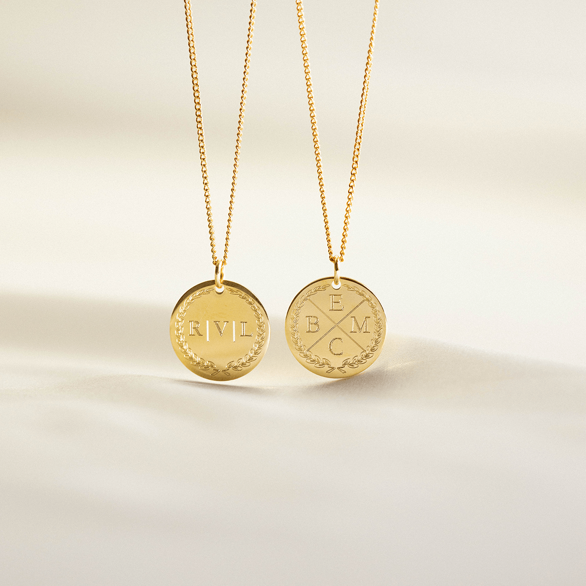 Initial Coin Necklace Deluxe