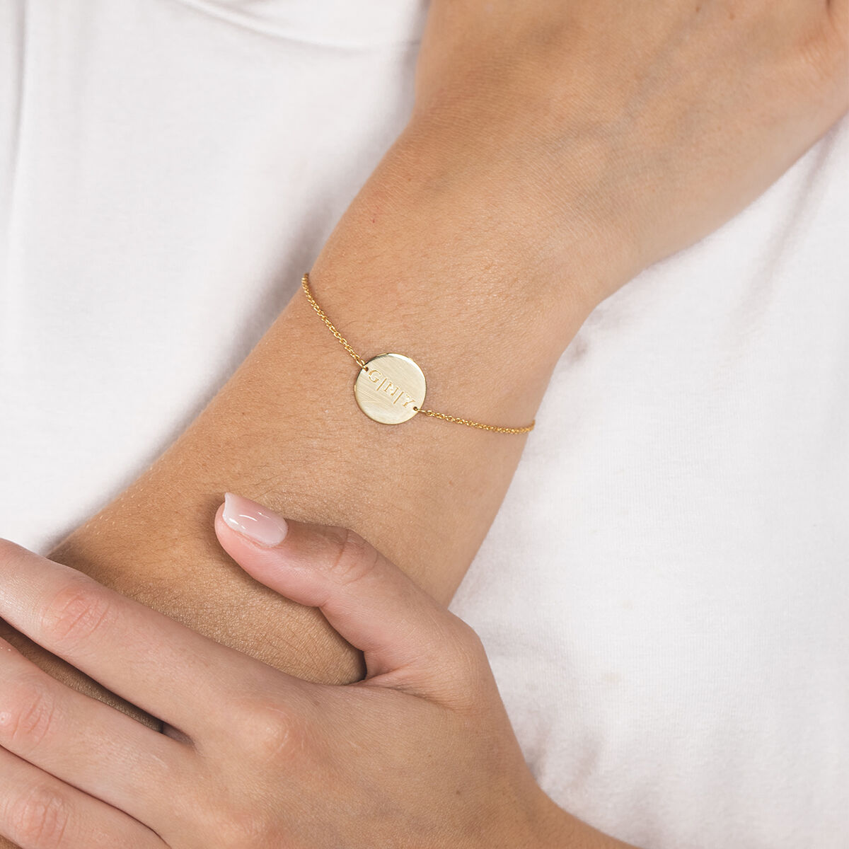 Initial Coin Armband 