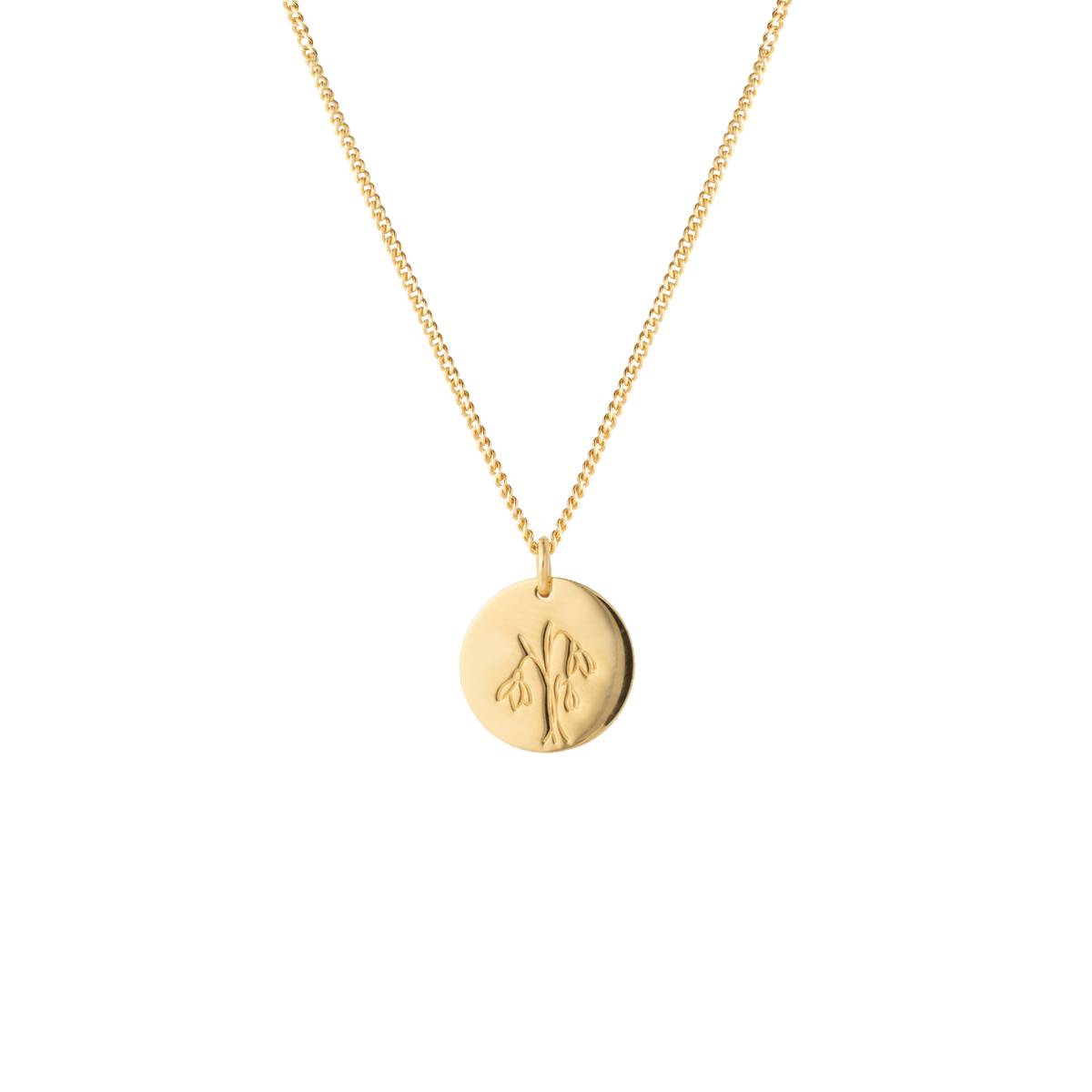 Birthflower Coin Ketting