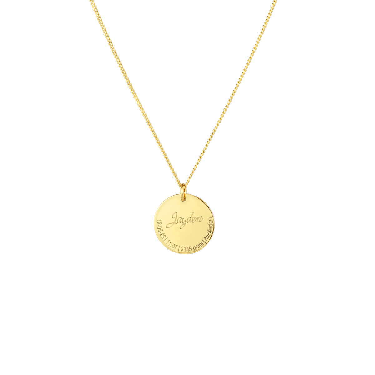 Birth Certificate Coin Ketting