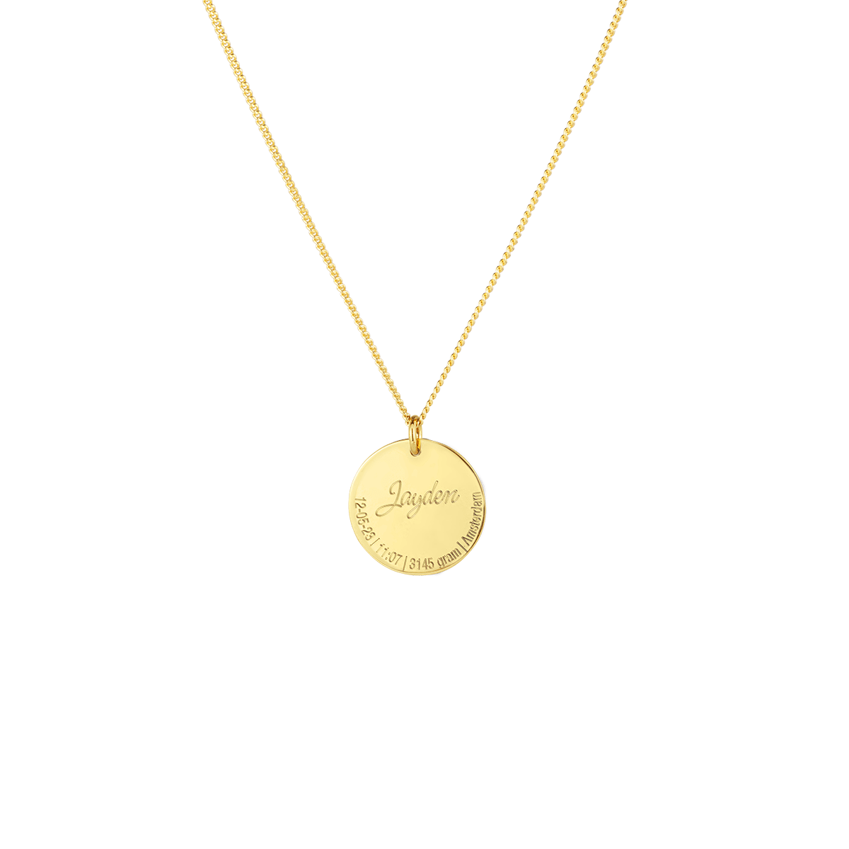 Birth Certificate Coin Necklace