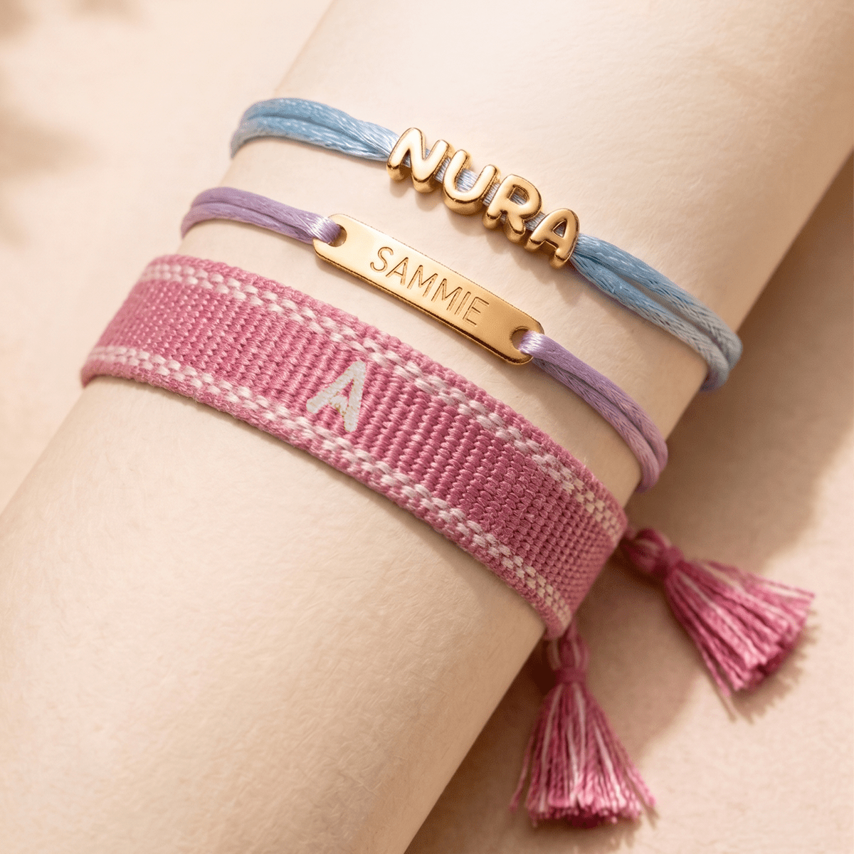 Bold Letter Cord Armband