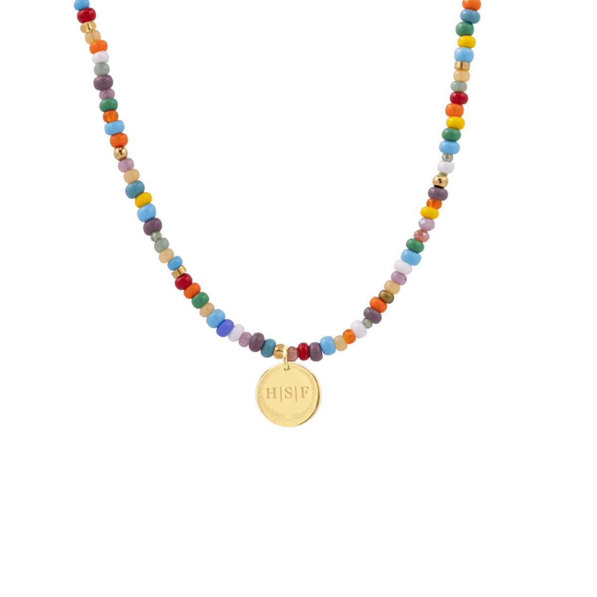 Initial Coin Beads Kette