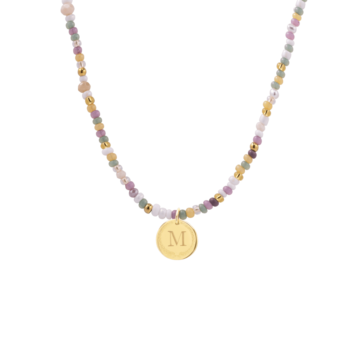 Initial Coin Beads Kette
