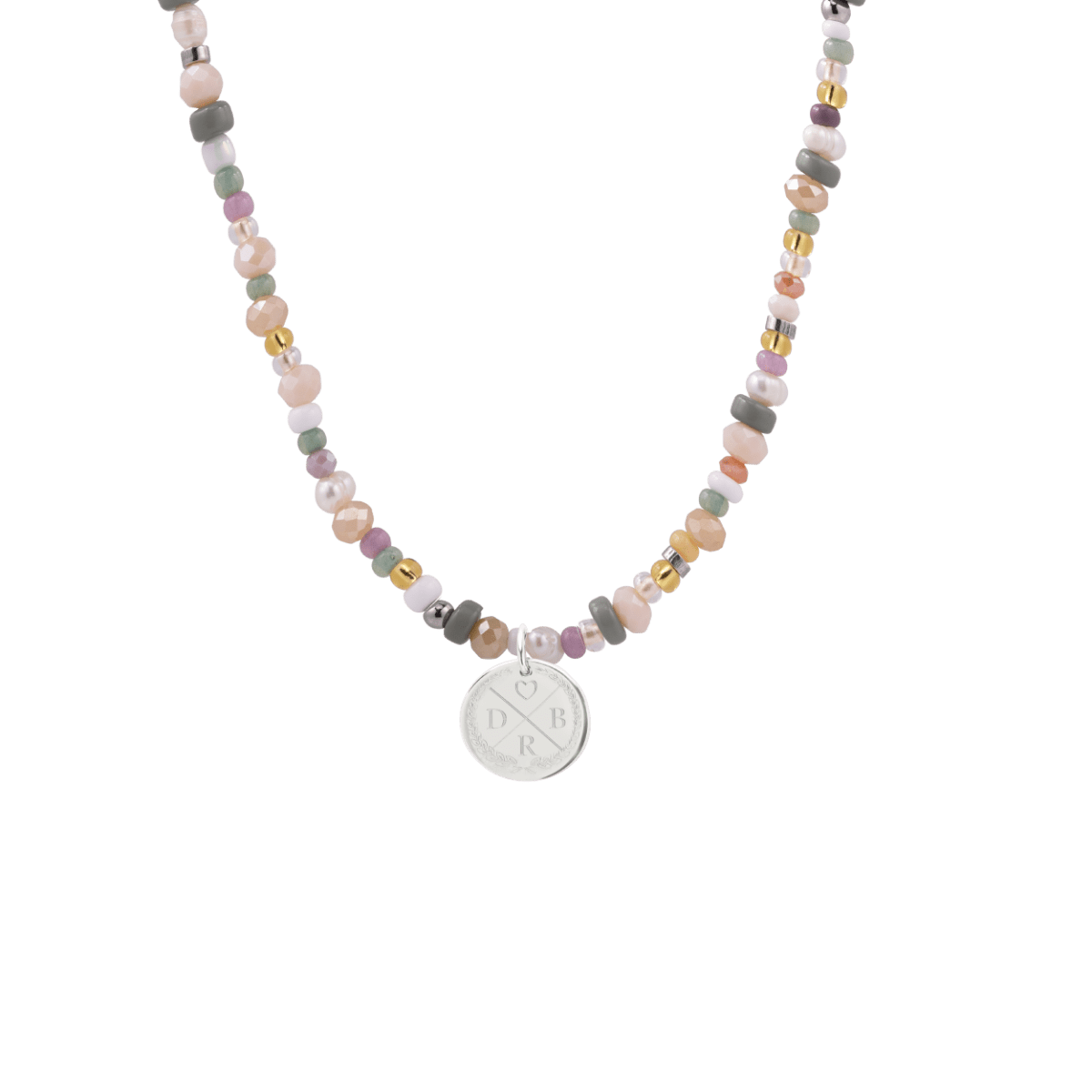 Initial Coin Beads Kette