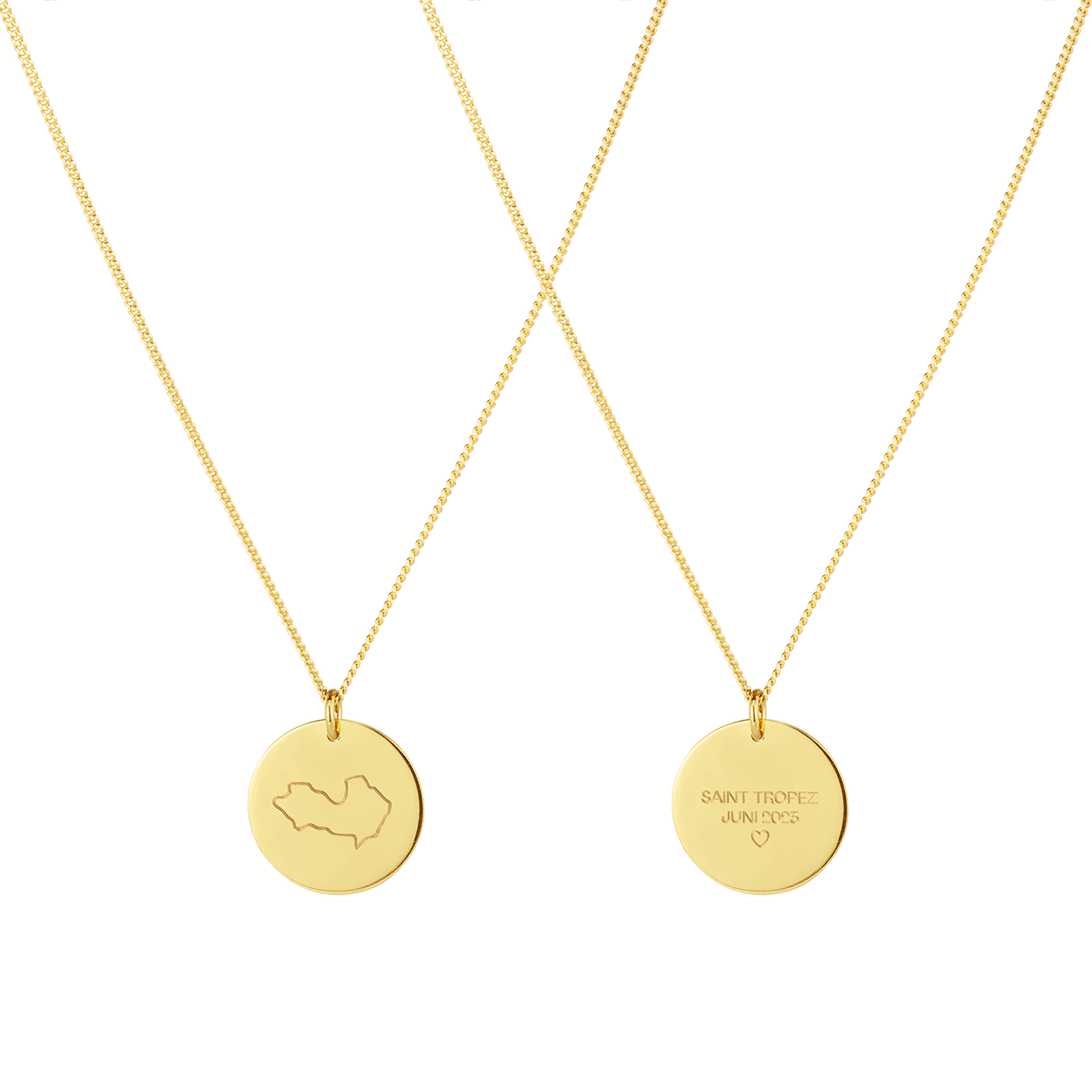 Place Line Coin Necklace