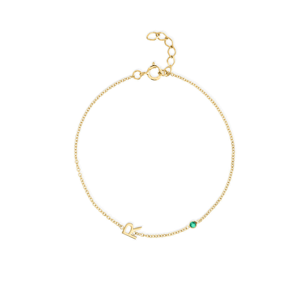 Letter + Birthstone Bracelet