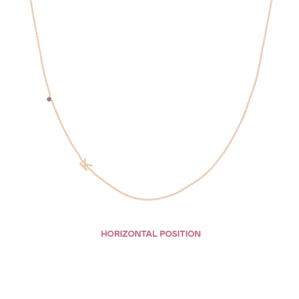 Letter + Birthstone Necklace