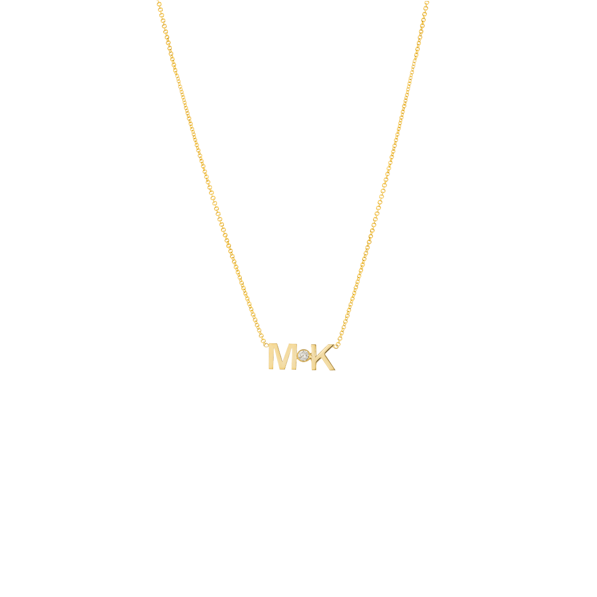 Letters + Diamond Ketting