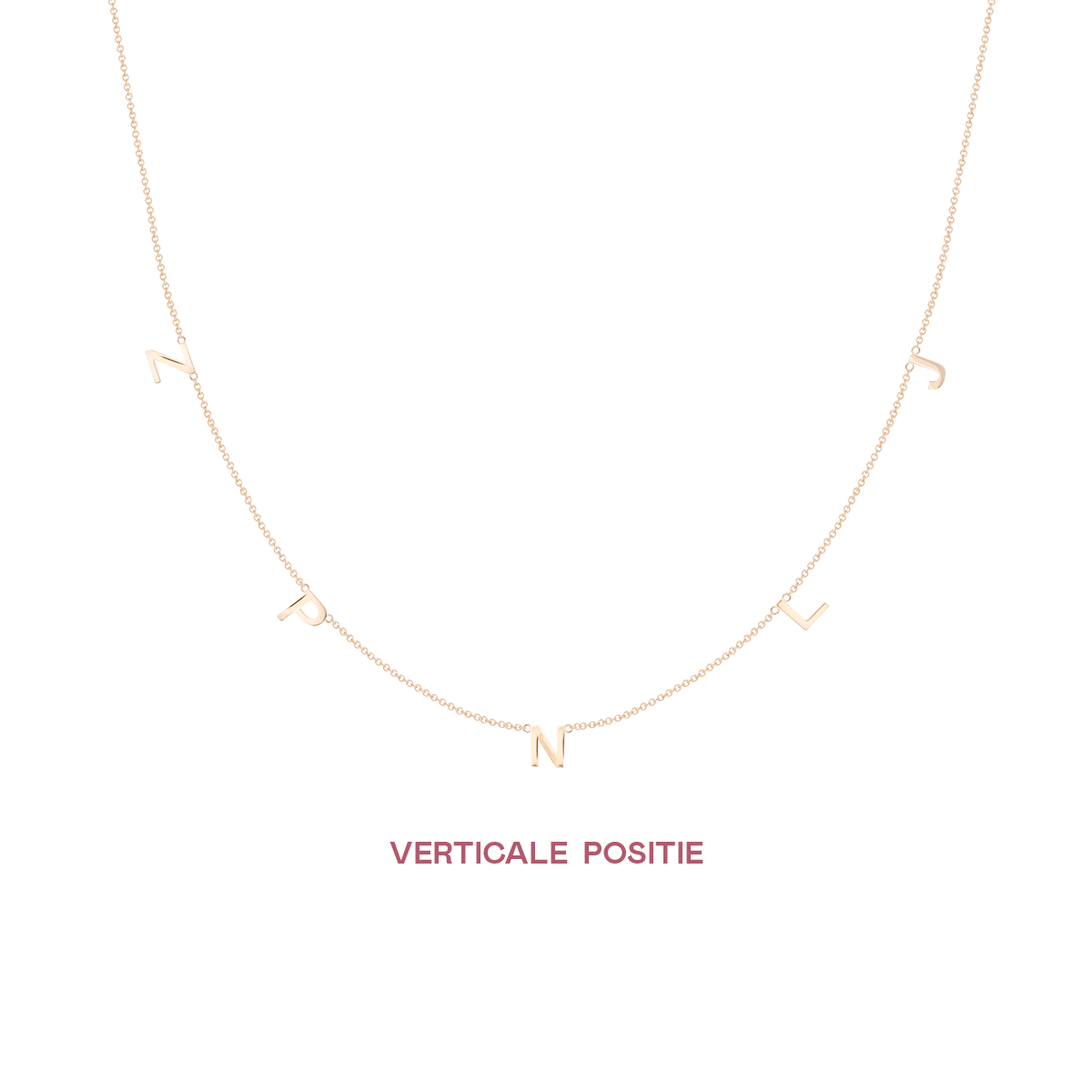 Letter Ketting meerprijs test