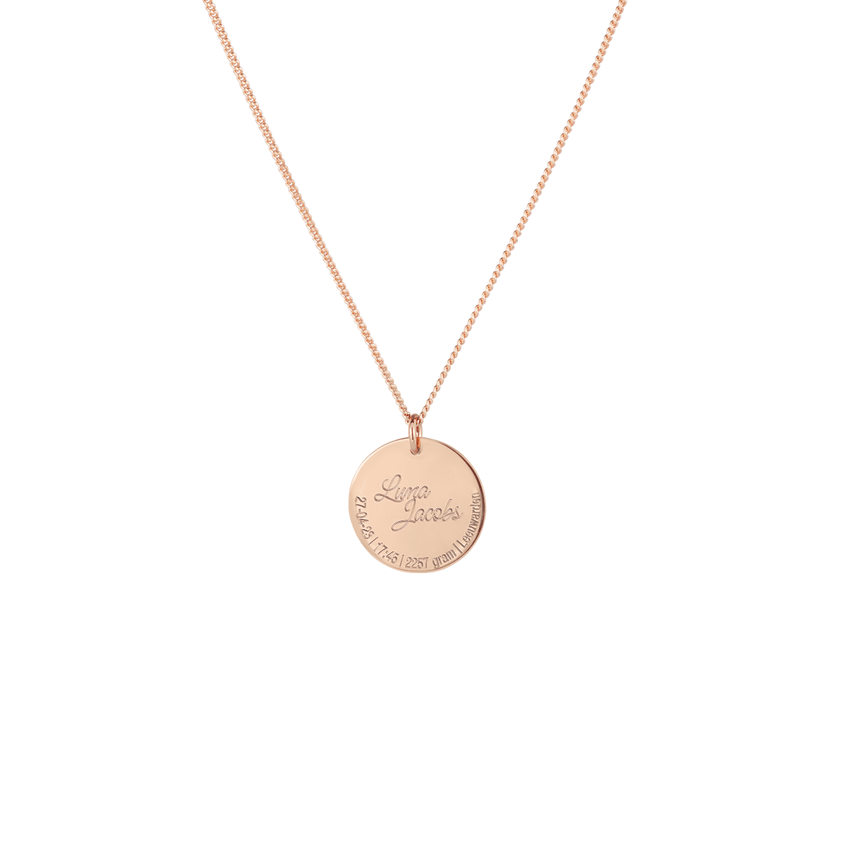 Birth Certificate Coin Necklace