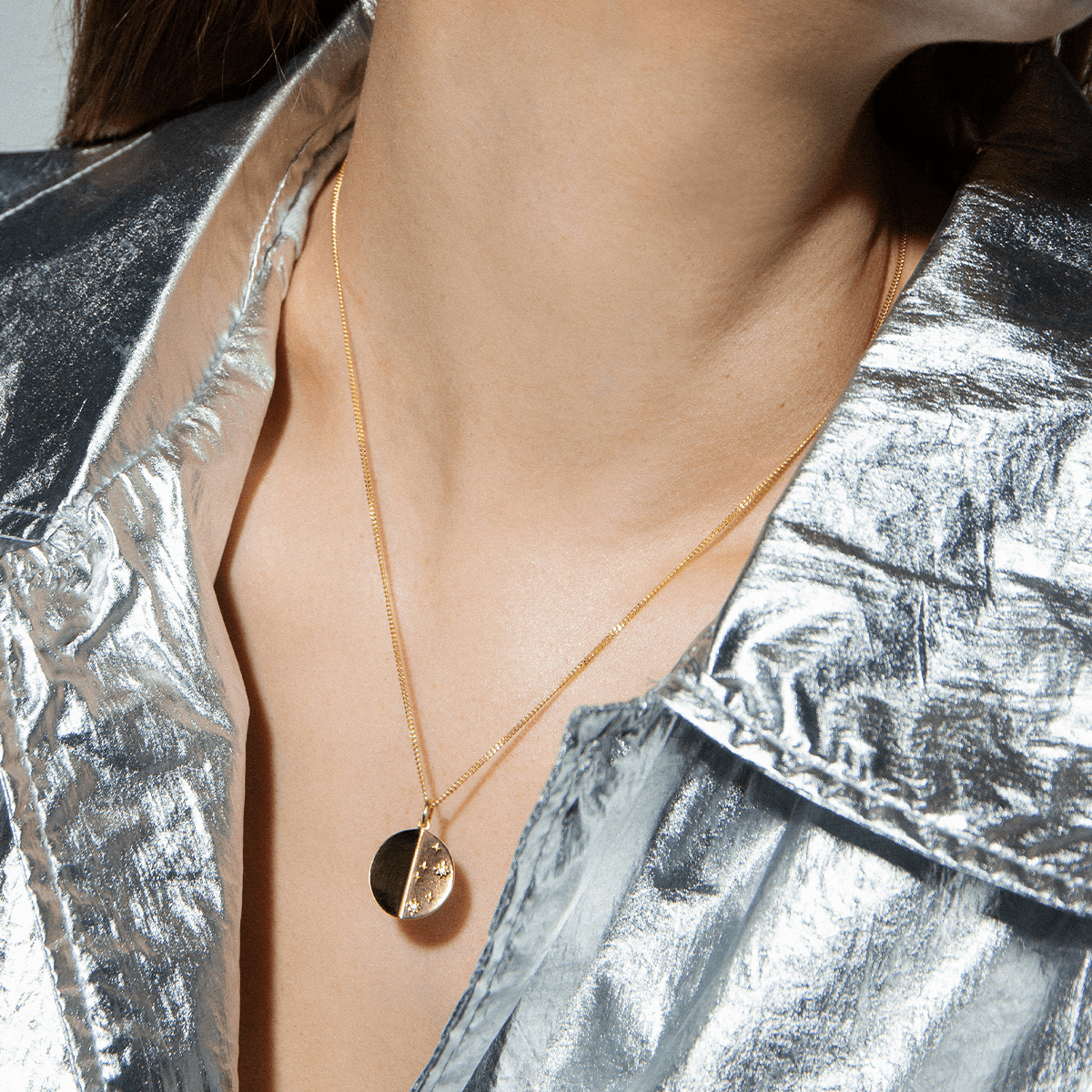 Moon Phase Coin Ketting