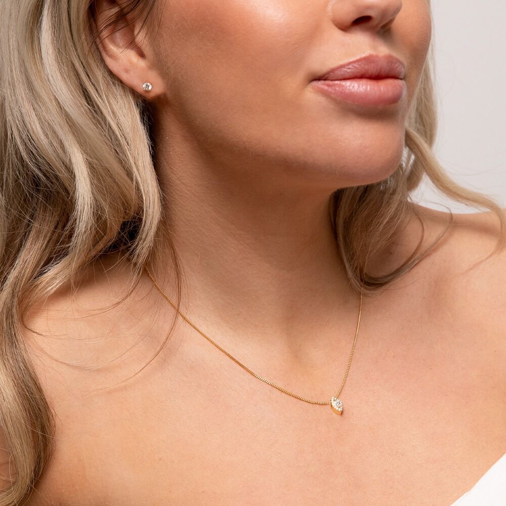 Geburtsstein Marquise Ohrstecker Set