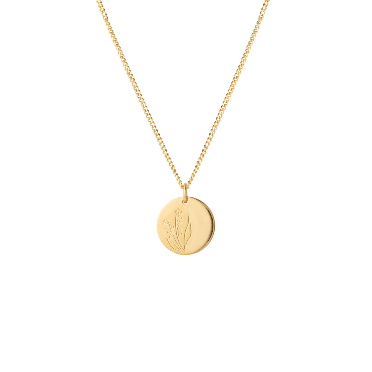 Birthflower Coin Kette