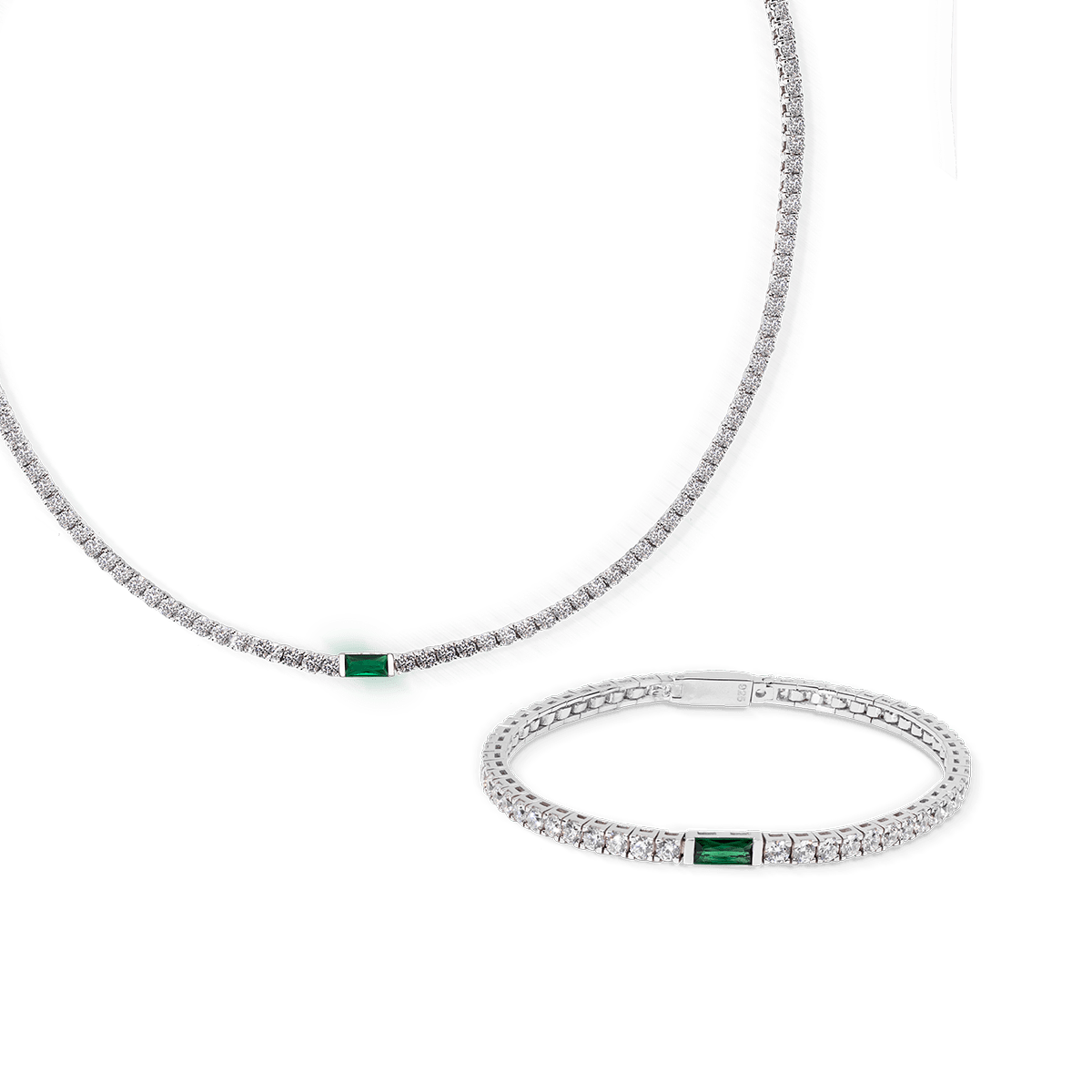 Tennis Single Birthstone Necklace