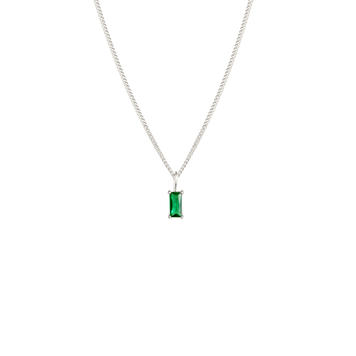 Birthstone Baguette Necklace