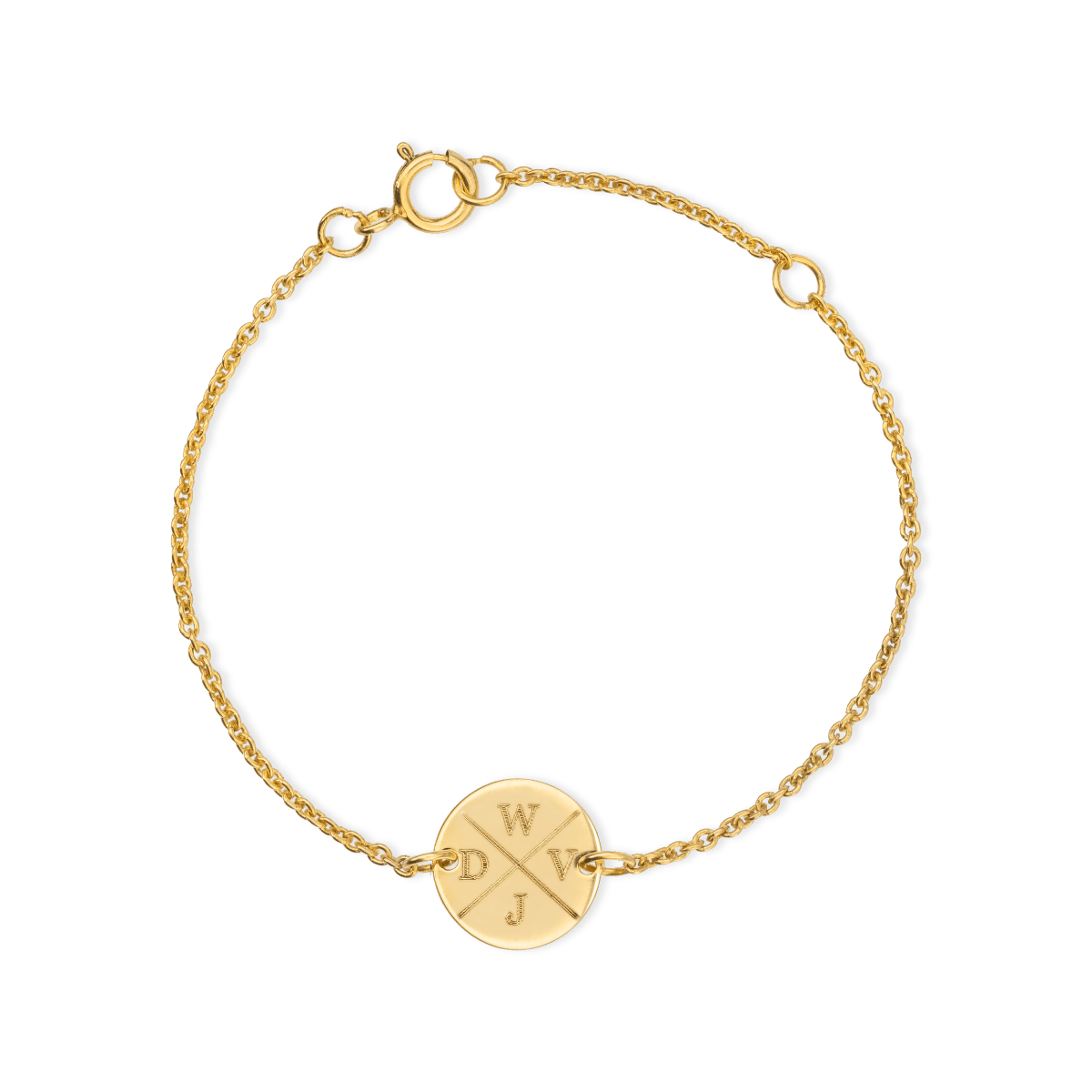 Kids Initial Coin Bracelet