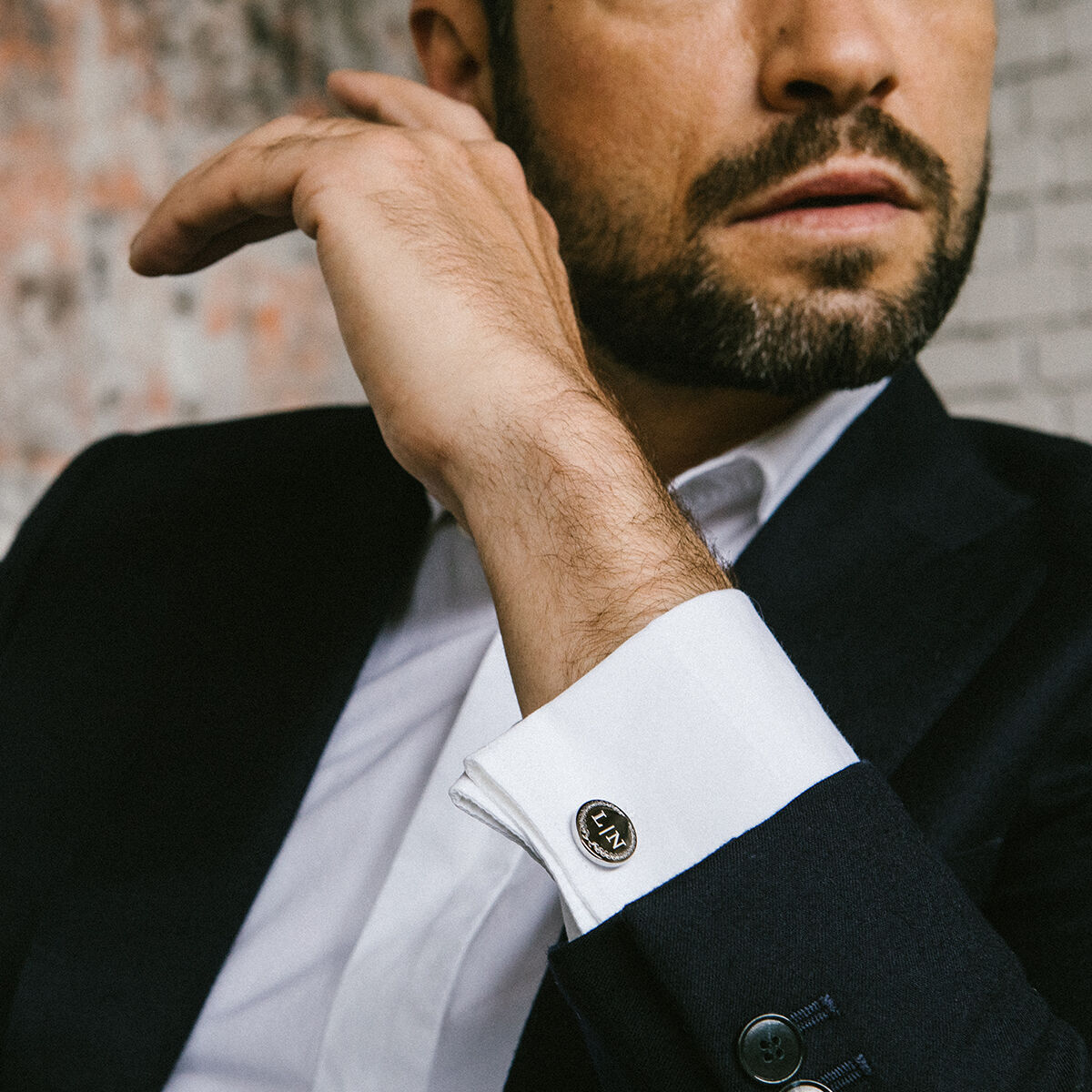 Men Initial Cufflinks