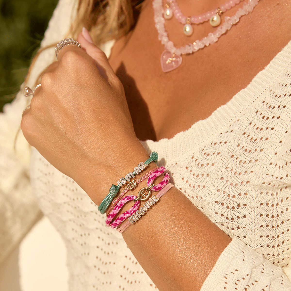 Pave Letter Armband