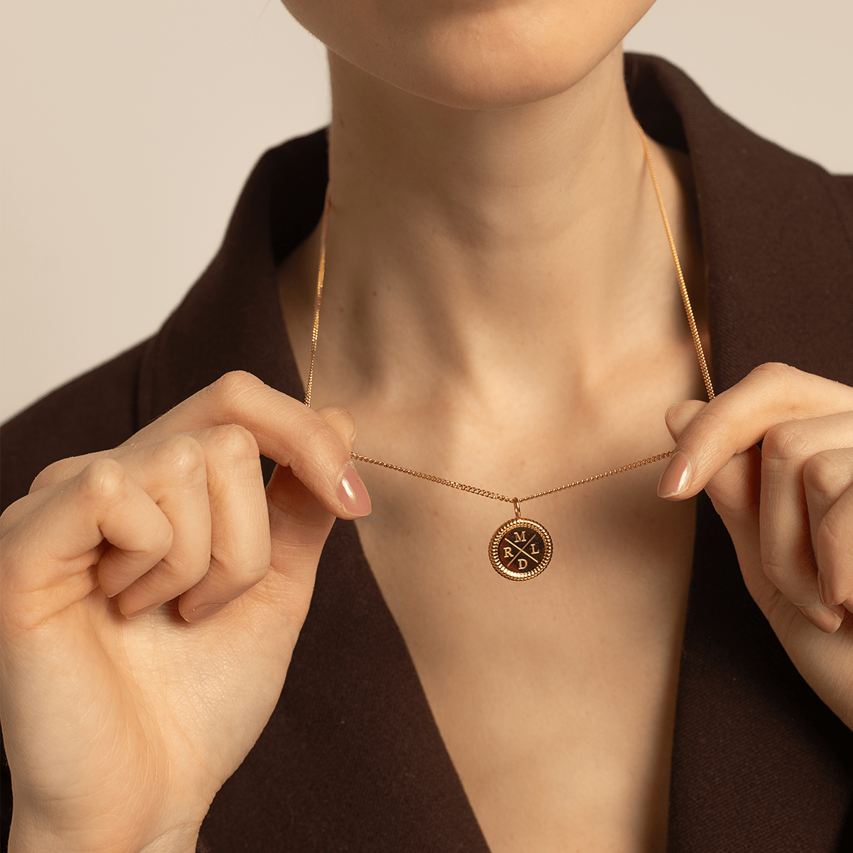 Chunky Initial Coin Ketting