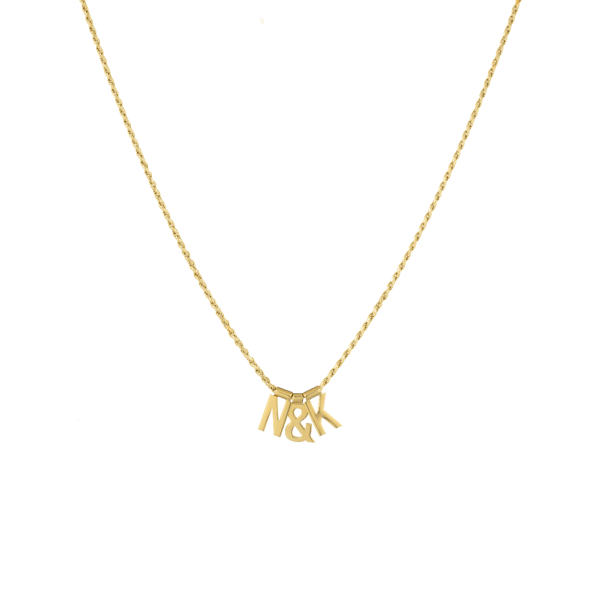 Ruby Rope Letter Necklace