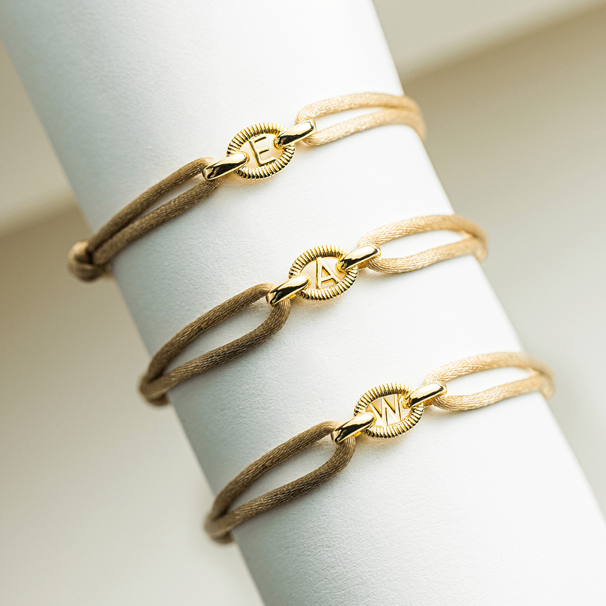 Chunky Initial Cord Armband