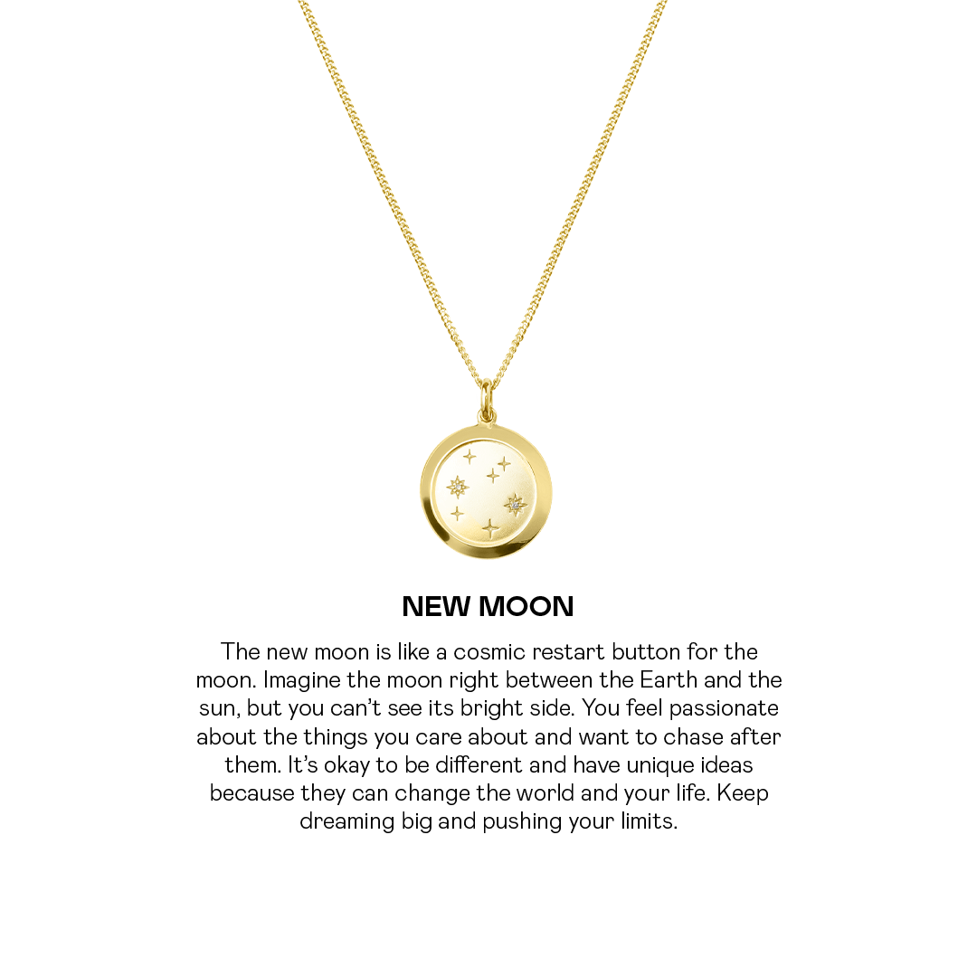 Moon Phase Coin Ketting