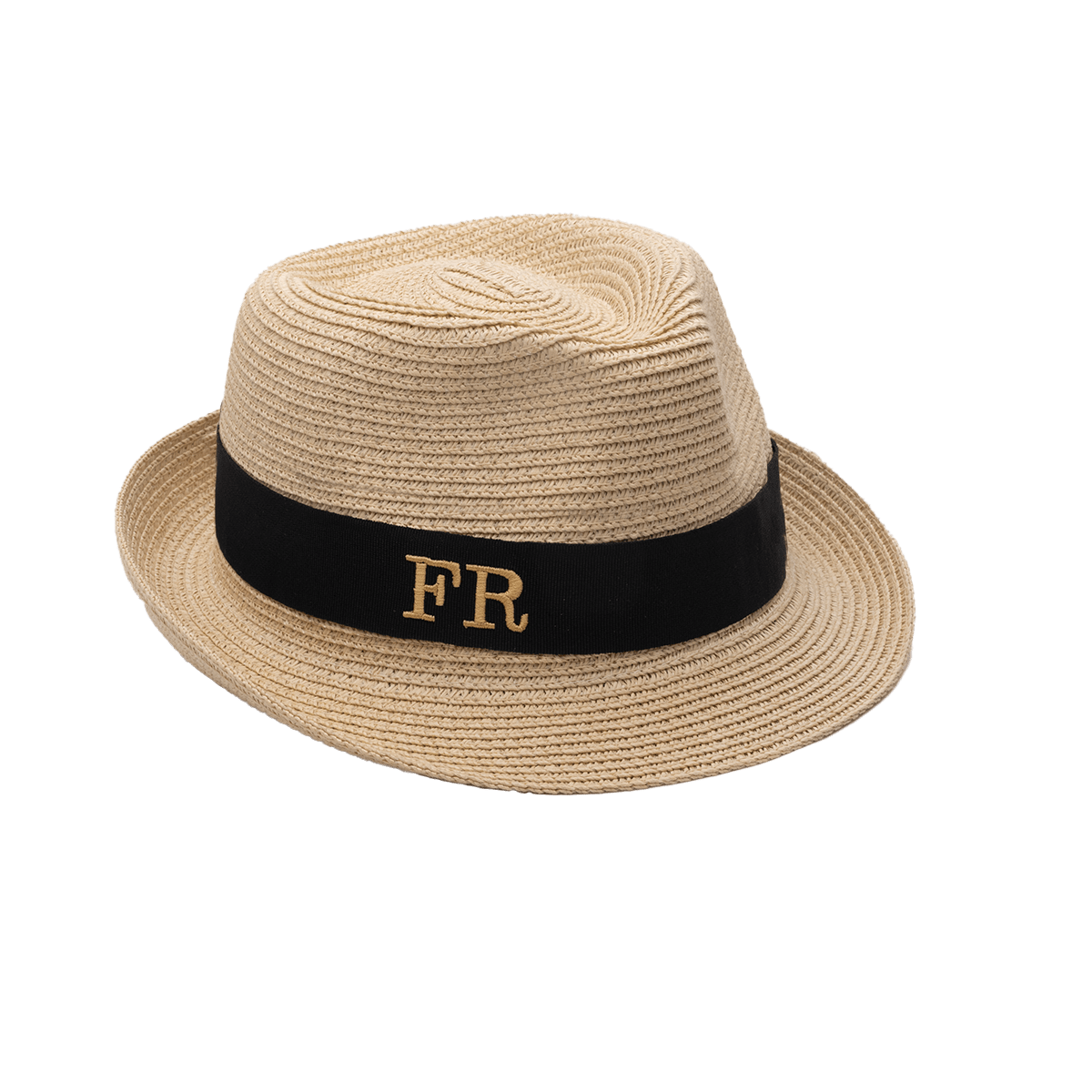 Kids Embroidery Initial Straw Hat