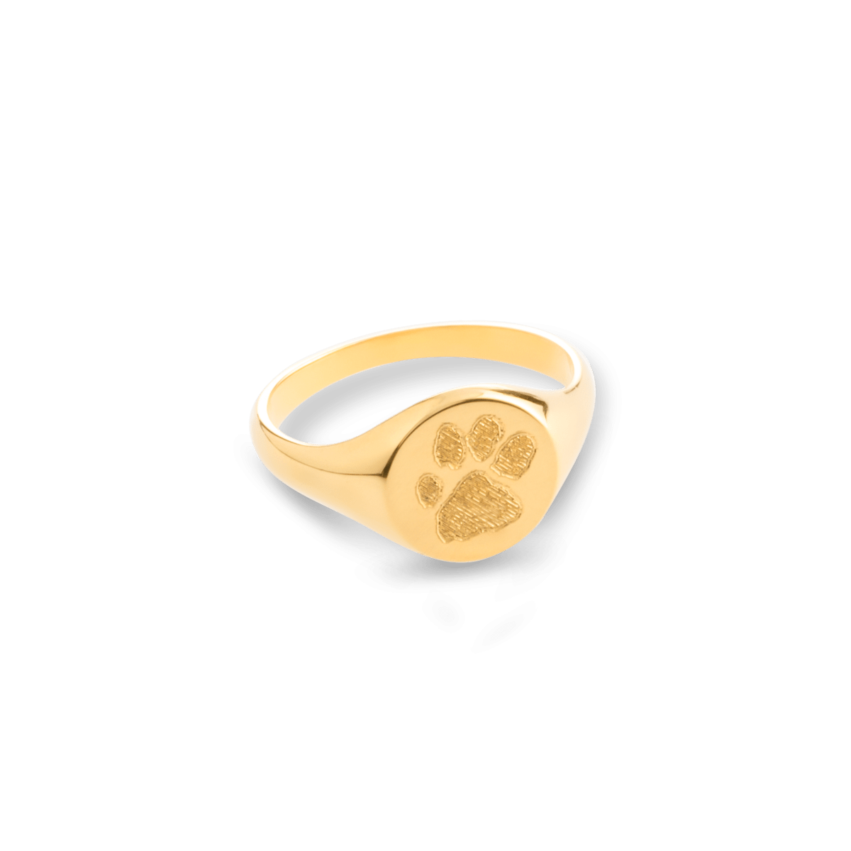 Paw Print Signet Ring