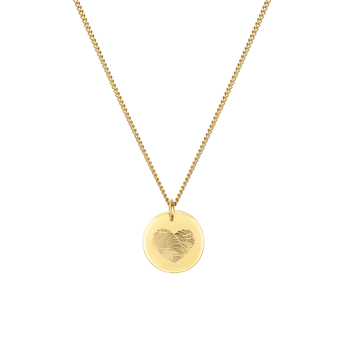 Fingerprint Coin Necklace