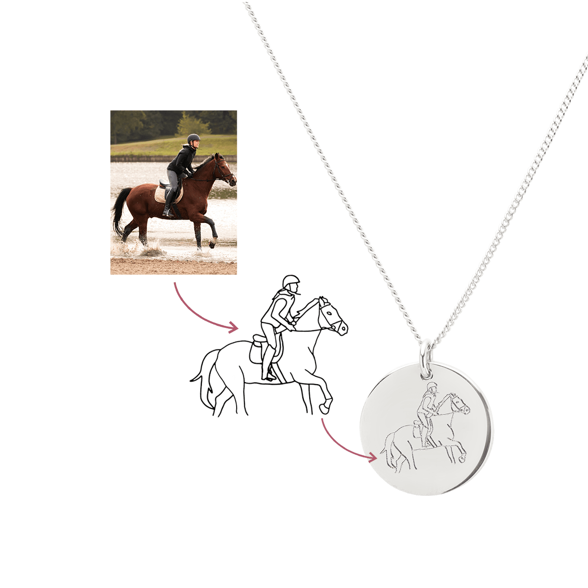 Photo Line Coin Ketting