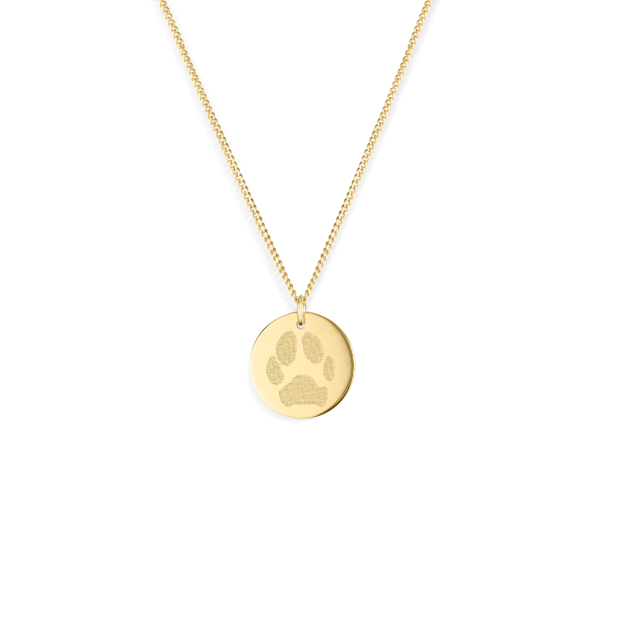 Paw Print Coin Necklace