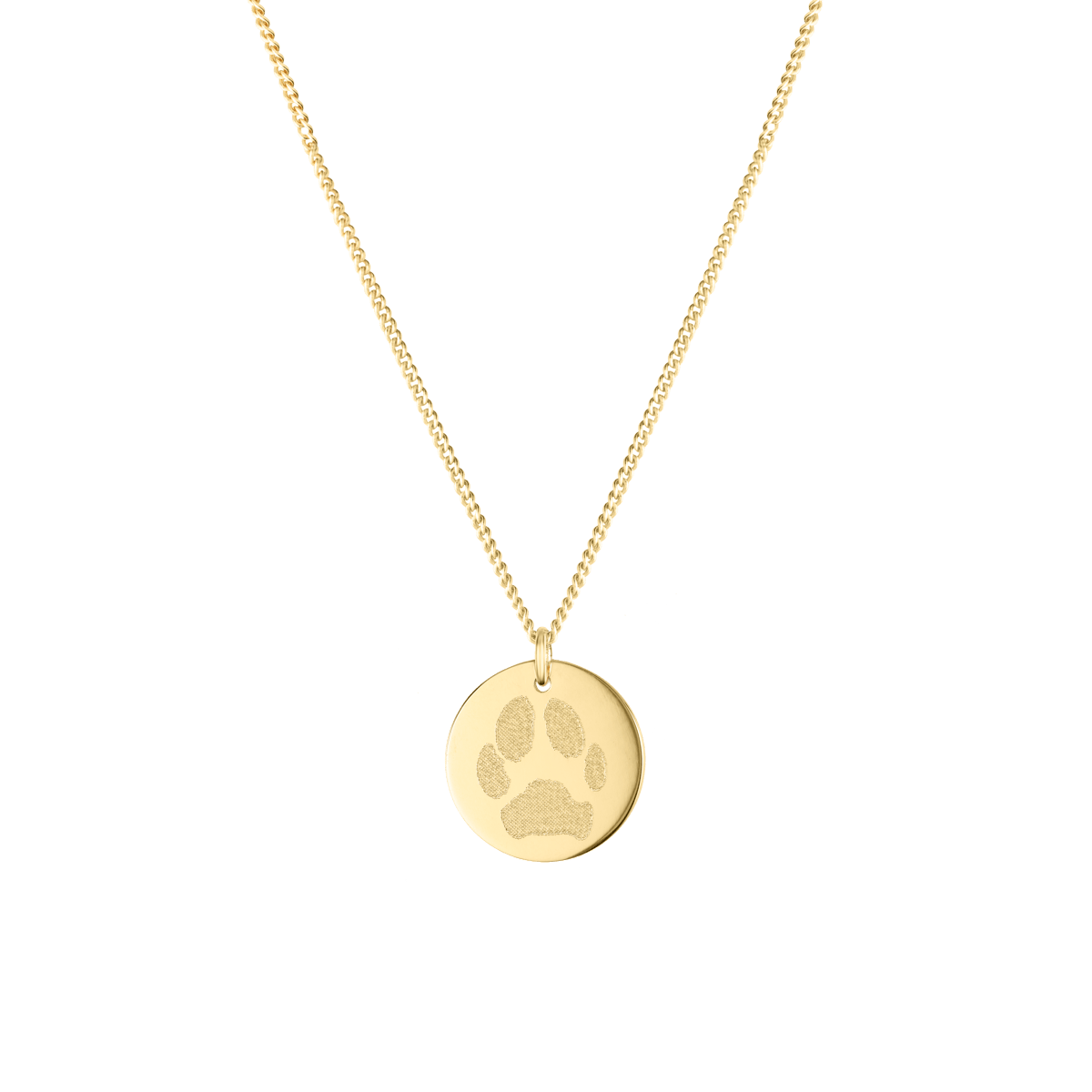 Gold paw print necklace hot sale