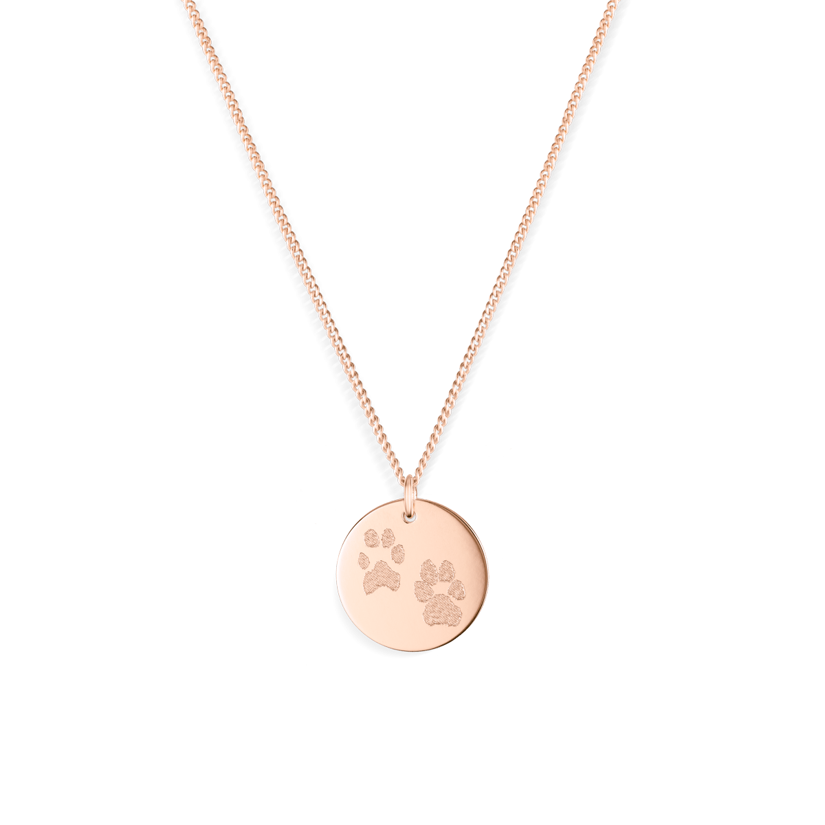 Paw Print Coin Necklace